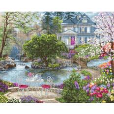 LUCAS Cross stitch kit waterside tea b2381