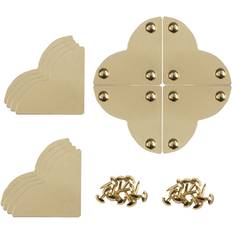 Yellow Crafts Dritz Small 3pk Home Smooth Quatrefoil Corners Brass