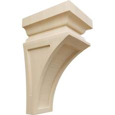 Baseboard Mouldings Ekena Millwork 4 4-3/4 Rubberwood Small Nevio Wood Corbel