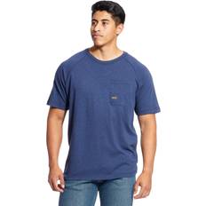 Equestrian T-shirts Ariat Men's Rebar Cotton Strong T-Shirt in Navy Heather, X-Large