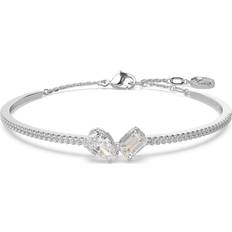 Swarovski Mesmera armband, blandade snitt, vit, rodiumpläterad, Medium, Rodiumpläterad, zirkon, Kristaller