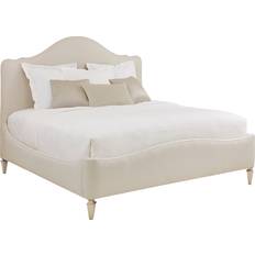 King Bed Frames A Night In Paris French Country Beige Upholstered Bed