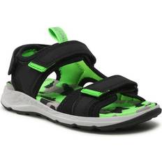 Barnskor Superfit Criss Cross Sandaler - Svart/Ljusgrön