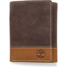 Timberland Men's Leather Trifold Wallet - Brown/Tan