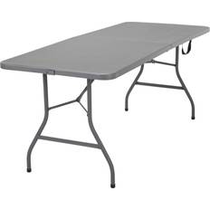 Cosco 6 ft. Fold-in-Half Banquet Table w/Handle, Gray