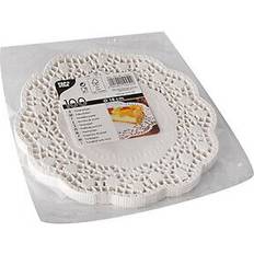 Tallerkenunderlag Rund Doilies Ø 18 cm Hvid