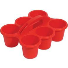 Red Paper Clips & Magnets Deflecto 39509RED Little Artist Antimicrobial 6-Cup Caddy