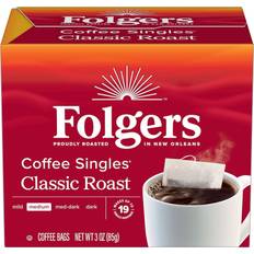 Natural Filter Coffee Folgers Classic Medium Roast Coffee Singles 3oz 19