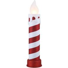 Plastic Scented Candles Mr. Christmas Blow Mold Stripe Lighted Display Red/White Scented Candle