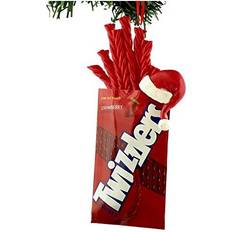 Clay Decorative Items Hersheys Twizzlers with Santa Hat Christmas Tree Ornament