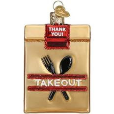 Old World Christmas Takeout Bag Glass Blown Christmas Tree Ornament