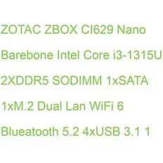 Zotac ZBOX-CI629NANO-BE, Barebone