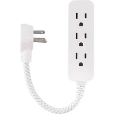 Philips mini extension cord with 250j surge protection home power elite white