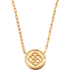 Kendra Scott Stamped Dira Pendant Necklace - Gold/Ivory