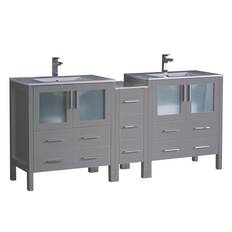 Bathroom Furnitures Fresca FCB62-301230-I Torino 72" Standing Double Engineered