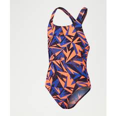 Orange Baddräkter Barnkläder Speedo Girls' HyperBoom Allover Medalist Swimsuit Navy/Orange