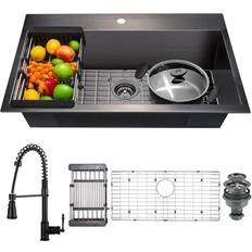 Kitchen Faucets AKDY All-in-One Kitchen Sink Neck Gray, Black