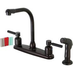 Brown Kitchen Taps Kingston Brass FB755DKLSP Kaiser Brown