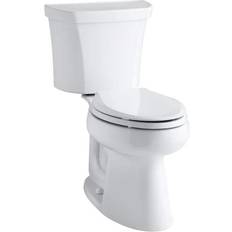 Toilets Kohler Highline Comfort Height 2-Piece 1.28 GPF Single Flush Elongated in White, Seat Not Included