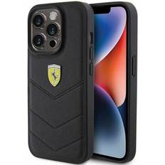 Ferrari Cover case iphone 15 pro max genuine leather black