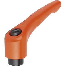 Spieße Kipp Klemmhebel, orange, IG M6x ST, Zinkdruckguss Spieß