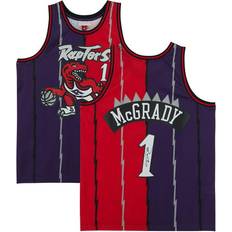 Tracy McGrady Toronto Raptors Autographed Purple and Red Split Mitchell & Ness 1998-1999 Swingman Jersey