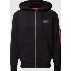 Alpha Industries herren zip-hoodie back print schwarz