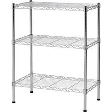 Beige Shelving Systems Muscle Rack Chrome 3-Tier