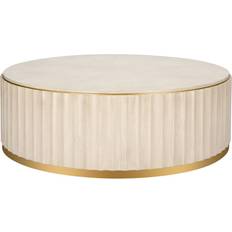 Regency Whit/Brass Coffee Table 52"