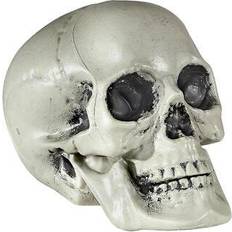 01379 – dödskalle av plast, 21 cm, festdekoration, halloween, karneval, temafest