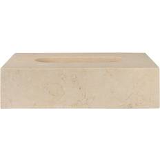 Marbre Housses de boîtes de mouchoirs Mette Ditmer Coffret À Mouchoirs Marble 14 x 25.5 cm Sable