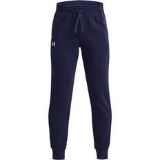 Under Armour Boy's Rival Fleece Joggers - Midnight Navy/White