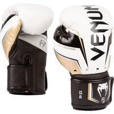 Vita Kampsportshandskar Venum Elite Evo Boxhandschuhe Weiß/Gold Oz