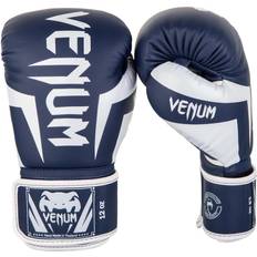 Elite Boxing Gloves White/Navy Blue