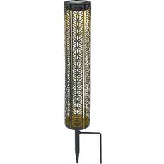 B Grondverlichting Globo LED Solarleuchte 7 x 46 cm Metall Schwarz Gold