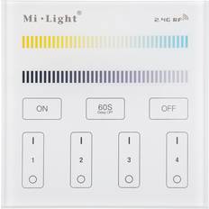 Éclairage Intérieur Télécommandes pour l'Éclairage MiBoxer Murale RF 220-240V AC Pour Variateur LED CCT 4 Zone RF T2 Blanco Télécommande