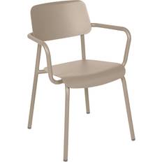 Empilable Chaises de Jardin Fermob Chaise À Accoudoirs Studie - 14 Muscade - Beige