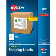 Office Supplies Avery Shipping Labels TrueBlock Technology Permanent Adhesive 8-1/2"x11" 100pcs