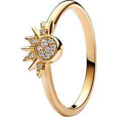 Gioielli Pandora Celestial Sparkling Sun Ring - Gold/Transparent