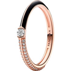 Pandora ME Pave Dual Ring - Rose Gold/Transparent/Black