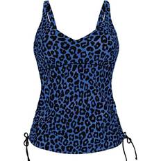 F Tankinier Rosa Faia Safari Tankini Top - Blauw Patroon