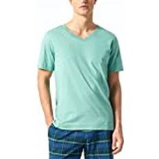 Schiesser Mix and Relax Organic V-neck T-Shirt - Mint Green