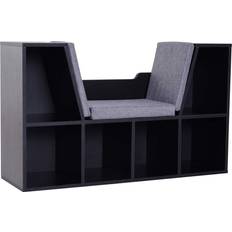 Homcom Cube with Cushioned Reading Seat Book Shelf 61cm