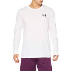 Under Armour Logo Chest Long Sleeve T-shirt - White/Black