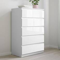 White high gloss drawers High Gloss Chest of Drawer 70x112cm