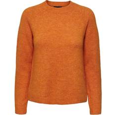 Pieces Juliana Knitted Pullover - Persimmon Orange