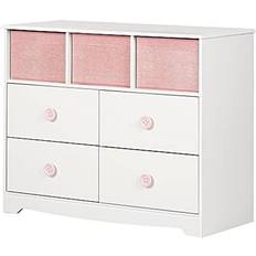 Metal Dressers South Shore Sweet Piggy 4-Drawer Dresser with Storage Baskets