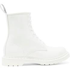 Synthétique Bottines en Dentelle Dr. Martens 1460 Mono - White Lucido/Patent Lamper