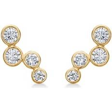 Mads Z Pixie Earrings - Gold/Transparent