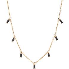 Sif Jakobs PRINCESS BAGUETTE halsband svarta Zirkoner guld
